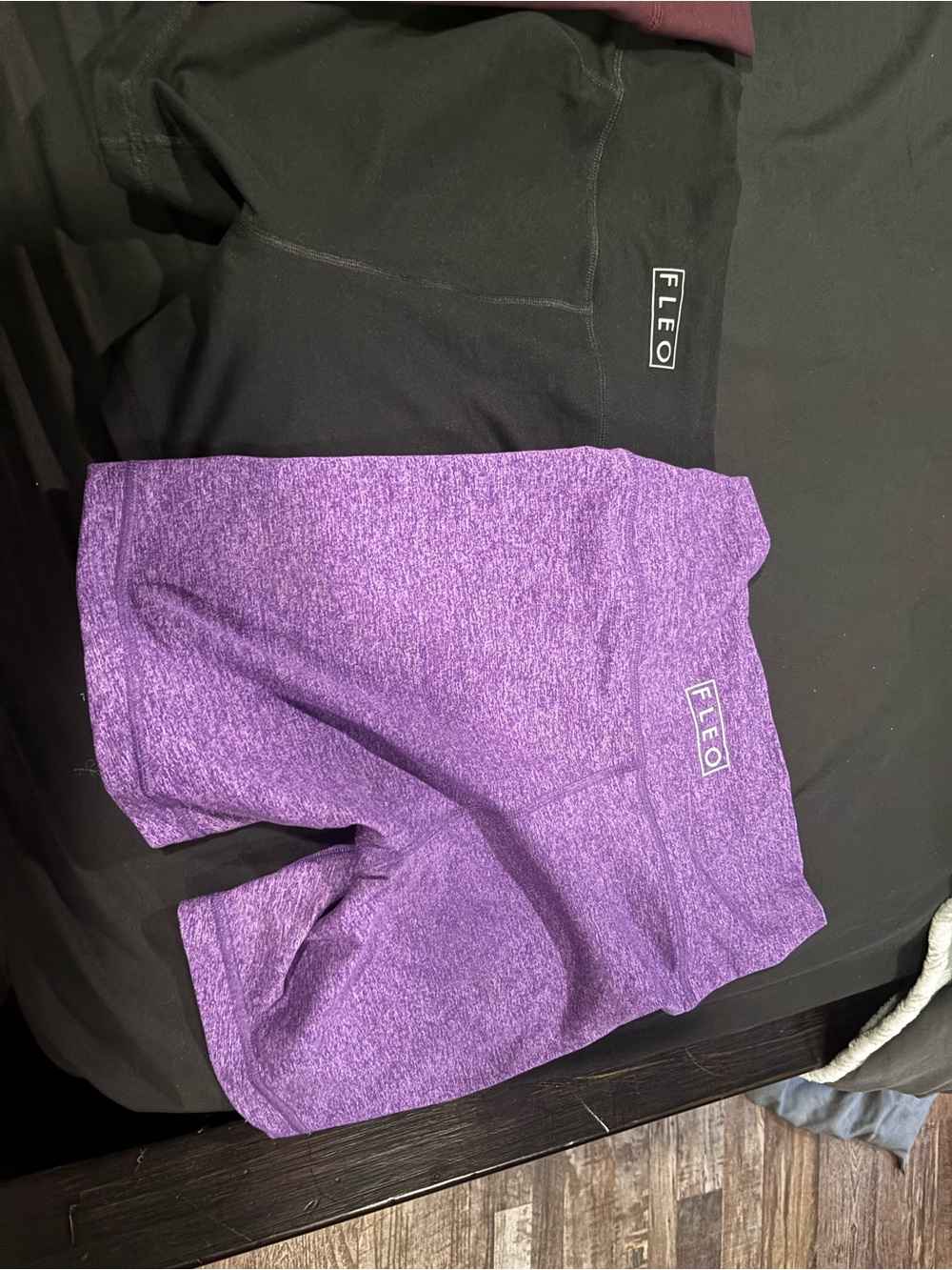 Fleo Kids Heathered Purple Compression Shorts